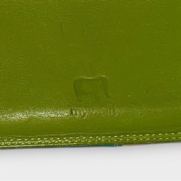 Multicolored Mywalit butter soft leather bifold credit card holder and zip purse - Picture 4 of 10